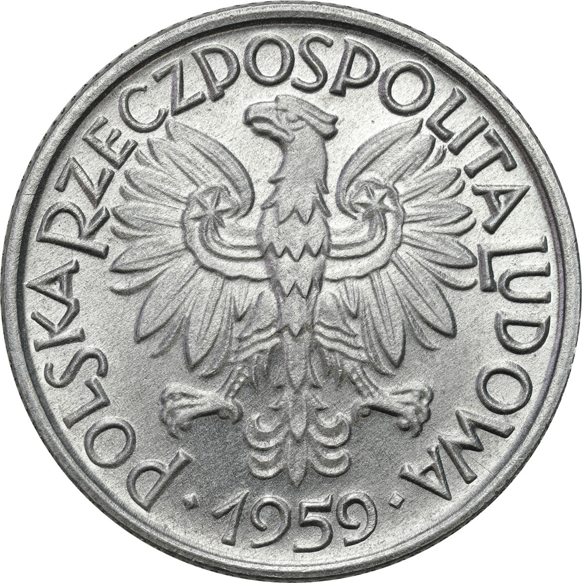 PRL. 2 złote 1959 jagody aluminium - RZADKIE